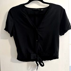 Vera Moda front button and tie crop top